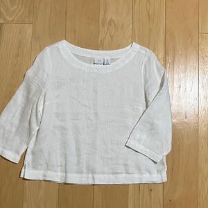 Halston Heritage White Girls' Linen Top NWOT size small